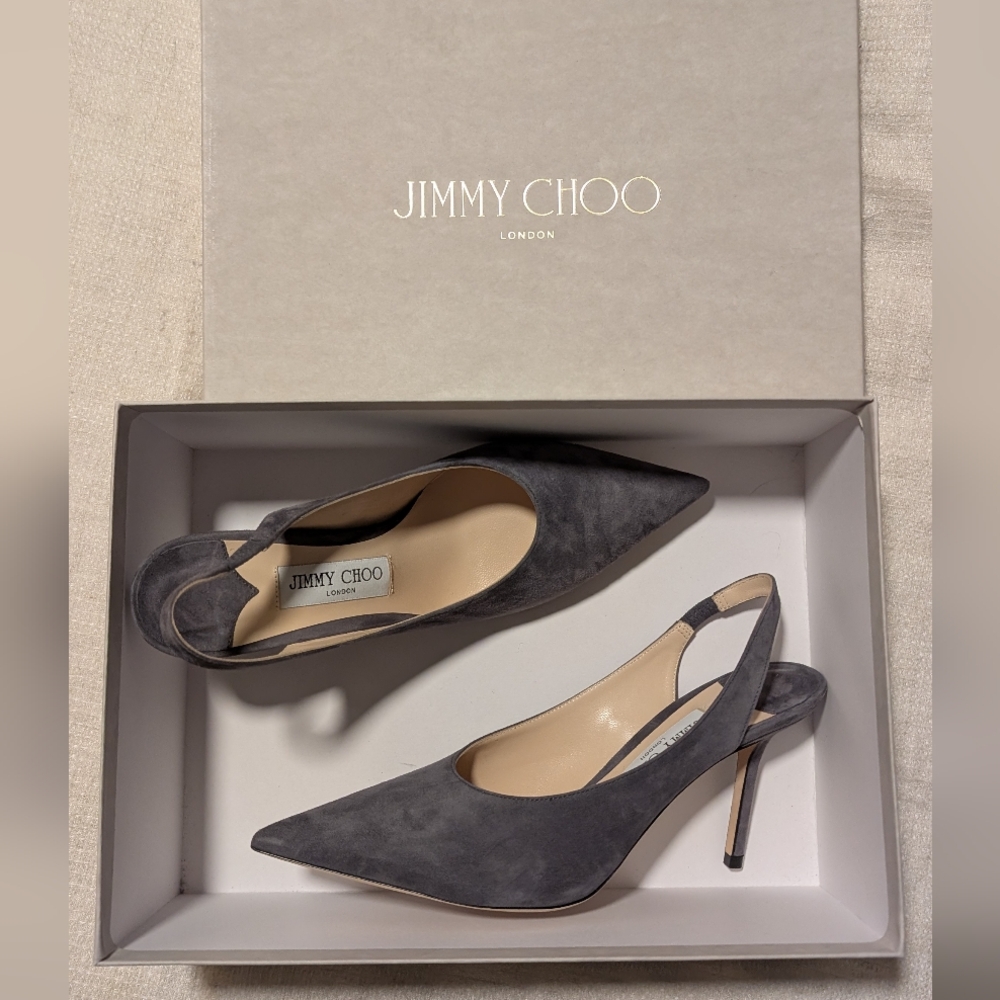 Jimmy Choo Ivy 85 Dusk Suede Heels